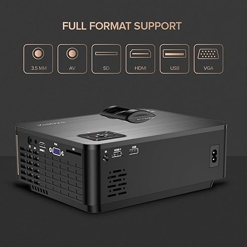 Miniatura 5 de XIAOYA - Proyector para exteriores, proyector para películas HD, soporta 1080P