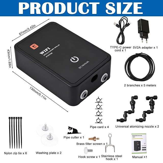 Foto 2 de 7 de Sistema inteligente para reptiles de nebulización, sistema de niebla inteligente, WiFi, nuevo humidificador