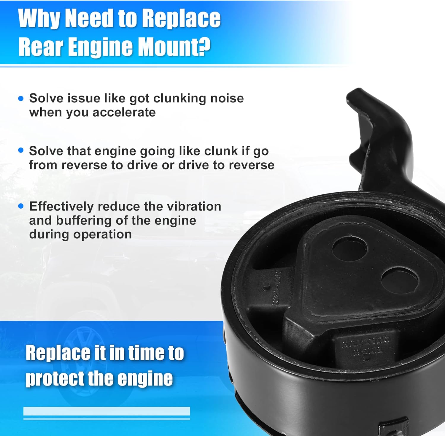 X AUTOHAUX Arm Bushing Rear Differential Mount 52380-42082 for Toyota RAV4 2.0L 1997-2000 Engine Torque Strut Mount Bracket