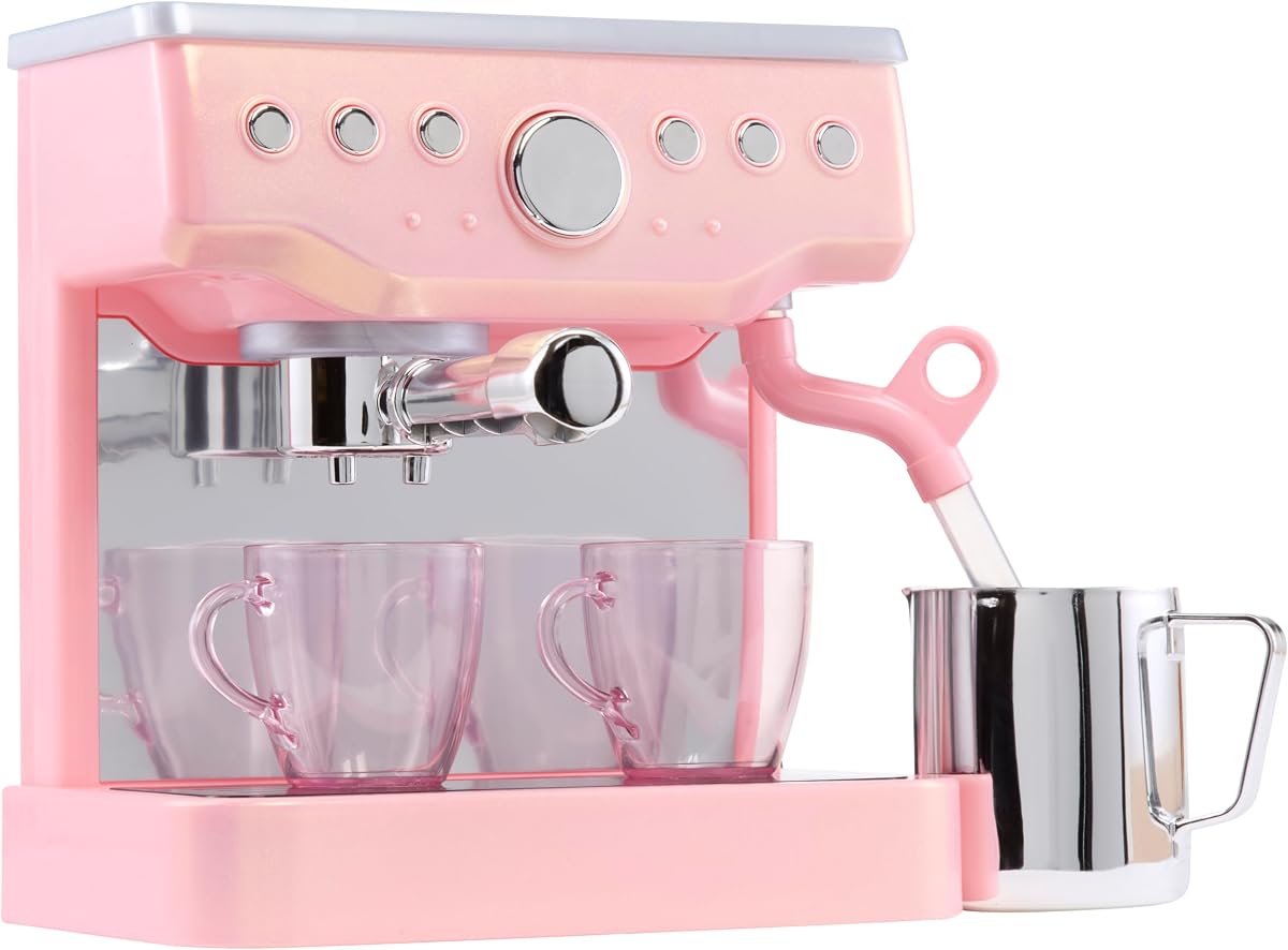 Little Tikes Sweet Spaces Espresso Machine – Pink, Imaginative Play, Pretend Play Kitchen, Boys and Girls Ages 3+ Years
