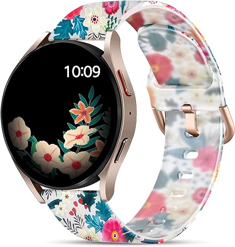 Miniatura 31 de GEAK Compatible con Samsung Galaxy Watch 7 Band/Galaxy Watch 6 Band/Galaxy Watch 5 Band, 20mm Bandas de Silicona Brillantes Relucientes con Púrpura