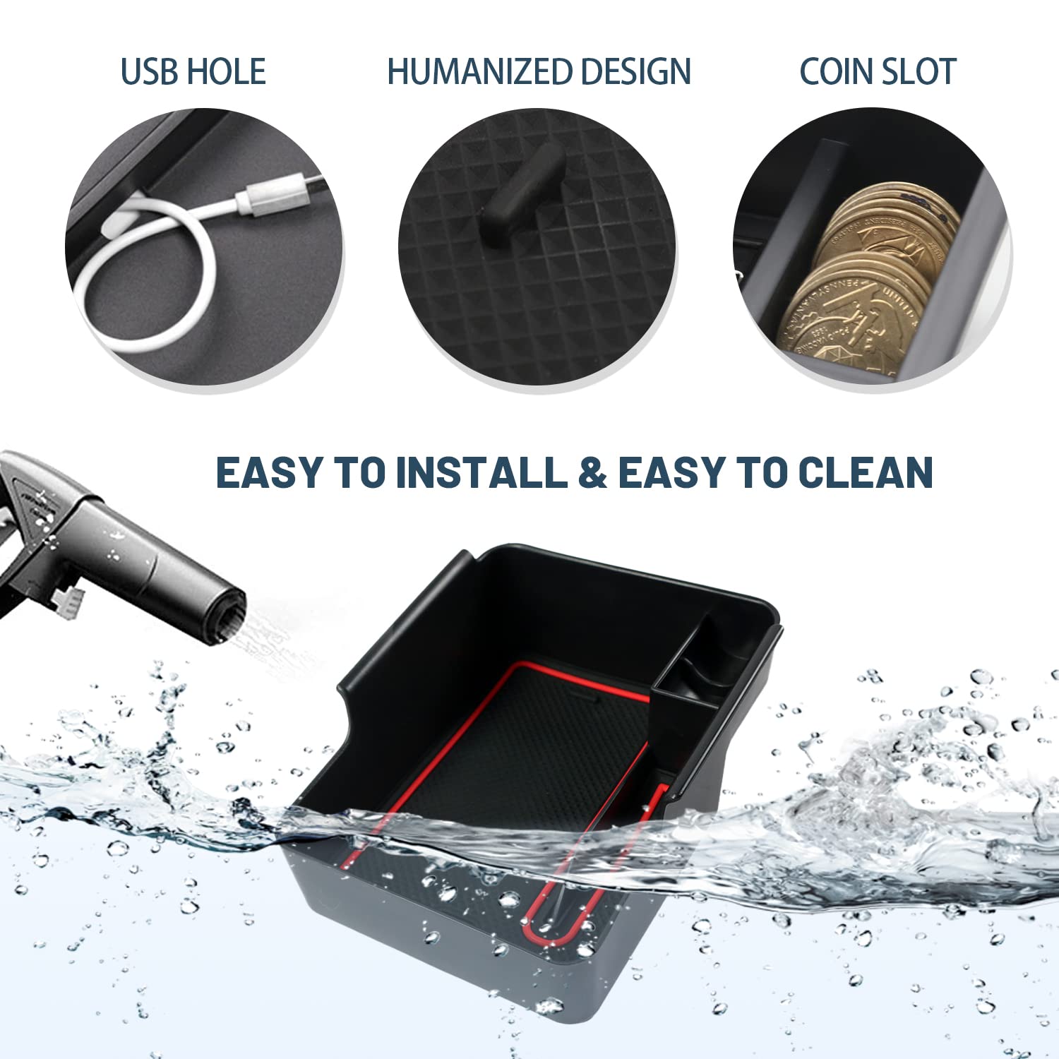 Smabee Vassoio Organizer In Silicone Per Console Centrale NIO ET5 2022 – Accessorio Antiscivolo