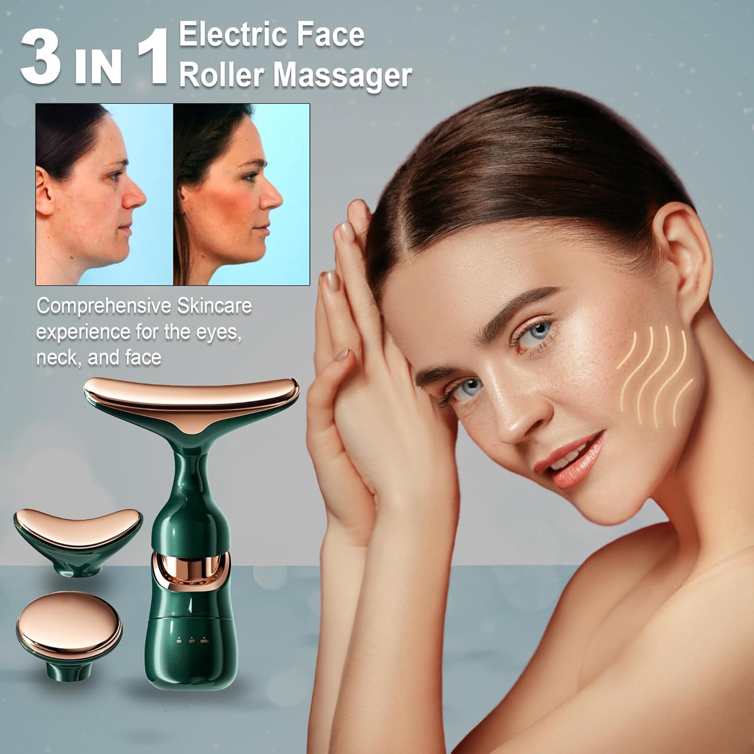 Leopard face massage for glowing skin - face slimming and regeneration stick, anti -aging anti -wrinkles face neck mass, vibration electrical facial massage, (3in1 face lifting device with face serum) Leopard face massage for glowing skin - face slimming and regeneration stick, anti -aging anti -wrinkles face neck mass, vibration electrical facial massage, (3in1 face lifting device with face serum)