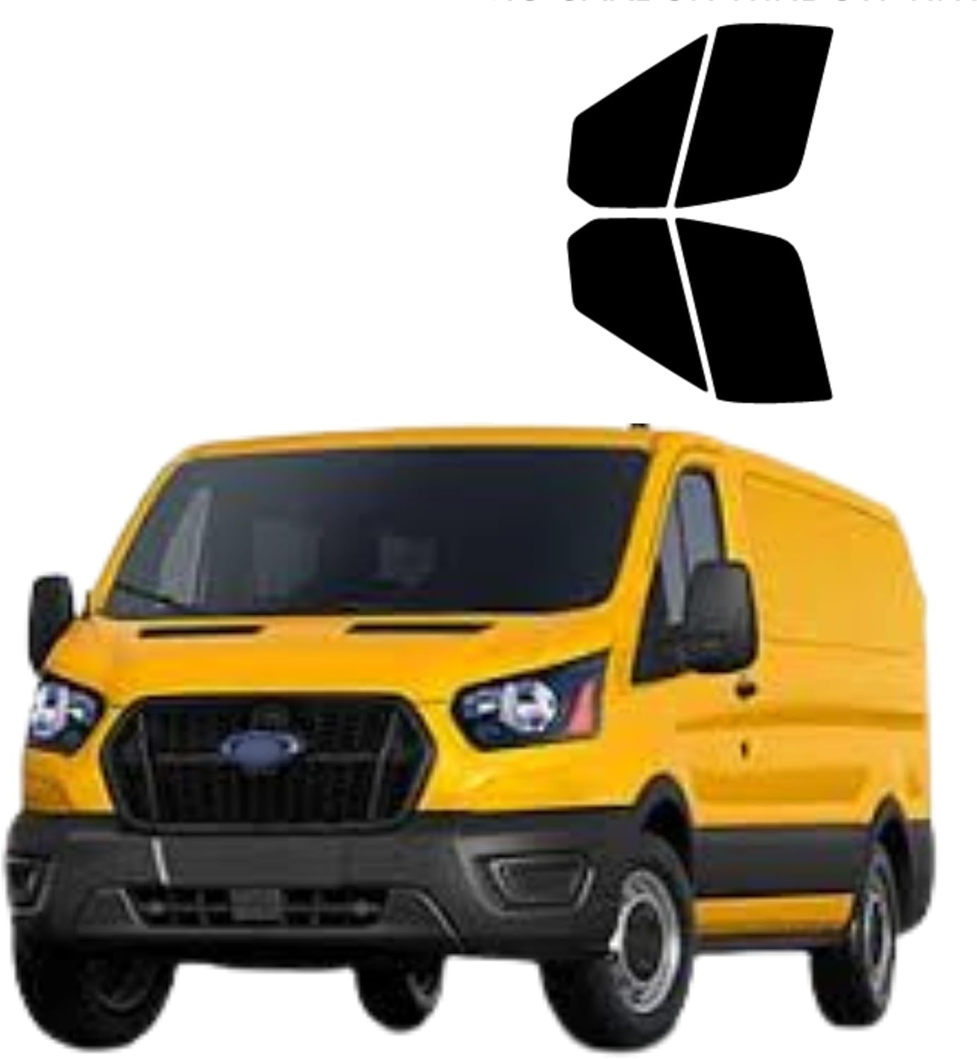 Precut Tint Kit Nano Carbon Film for Ford Transit Van 150 250 350 Low Roof Driver Passenger Windows Computer Cut to Custom Fit Transit Windows (35% All)