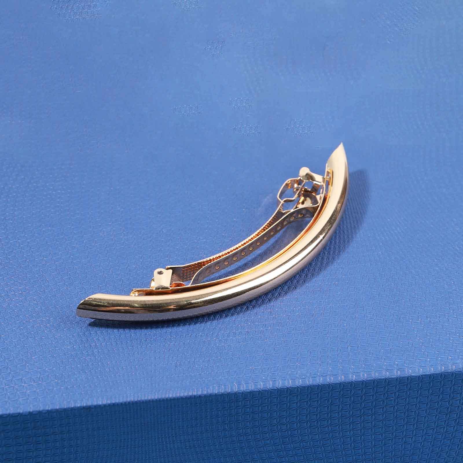 Amazon.com : Yheakne Gold Minimal Metal Hair Barrette Clips  display picture 2