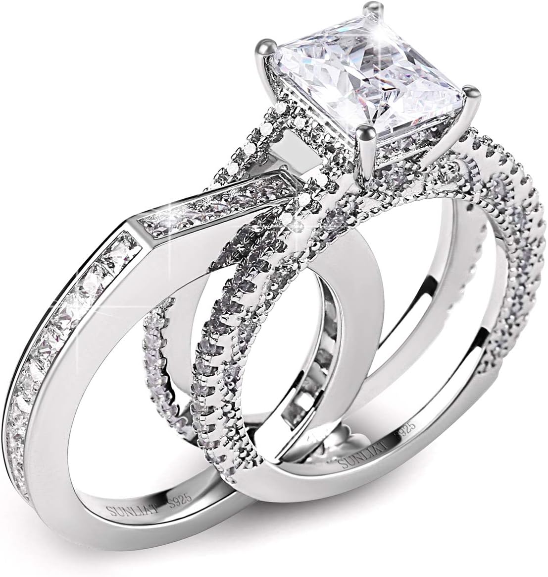 925 Sterling Silver Princess Cut Cubic Zirconia Kuwait Ubuy