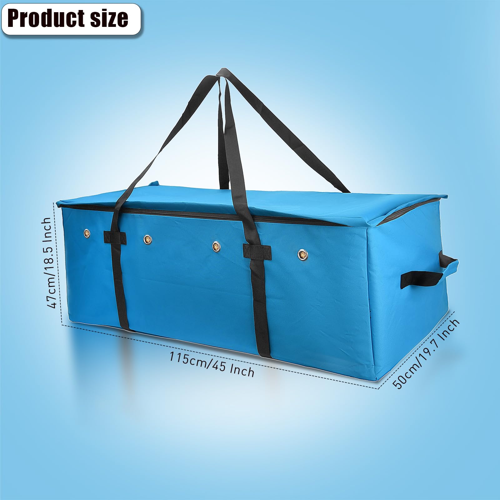 Heuballen-Aufbewahrungstasche, strapazierfähig, 1200D-Oxford-Gewebe, extra großer Heubeutel für Heutransport und Aufbewahrung, 114 x 50 x 47 cm, 2 Stück