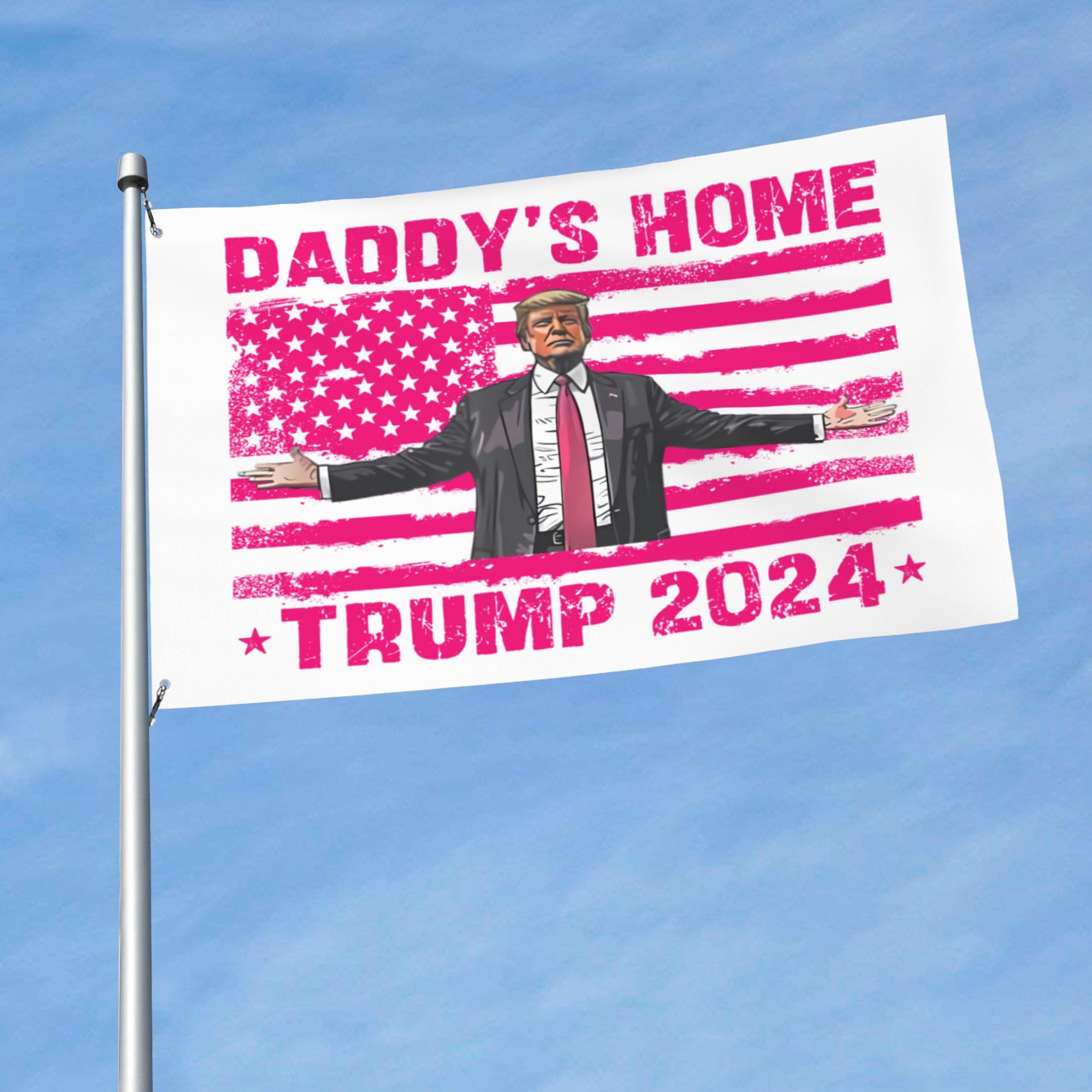 Trump Vance 2024 Flagge – 90x152 Cm, Polyester, Wetterfest, Mit Aufdruck „Make America Great Again“, Für Drinnen & Draußen
