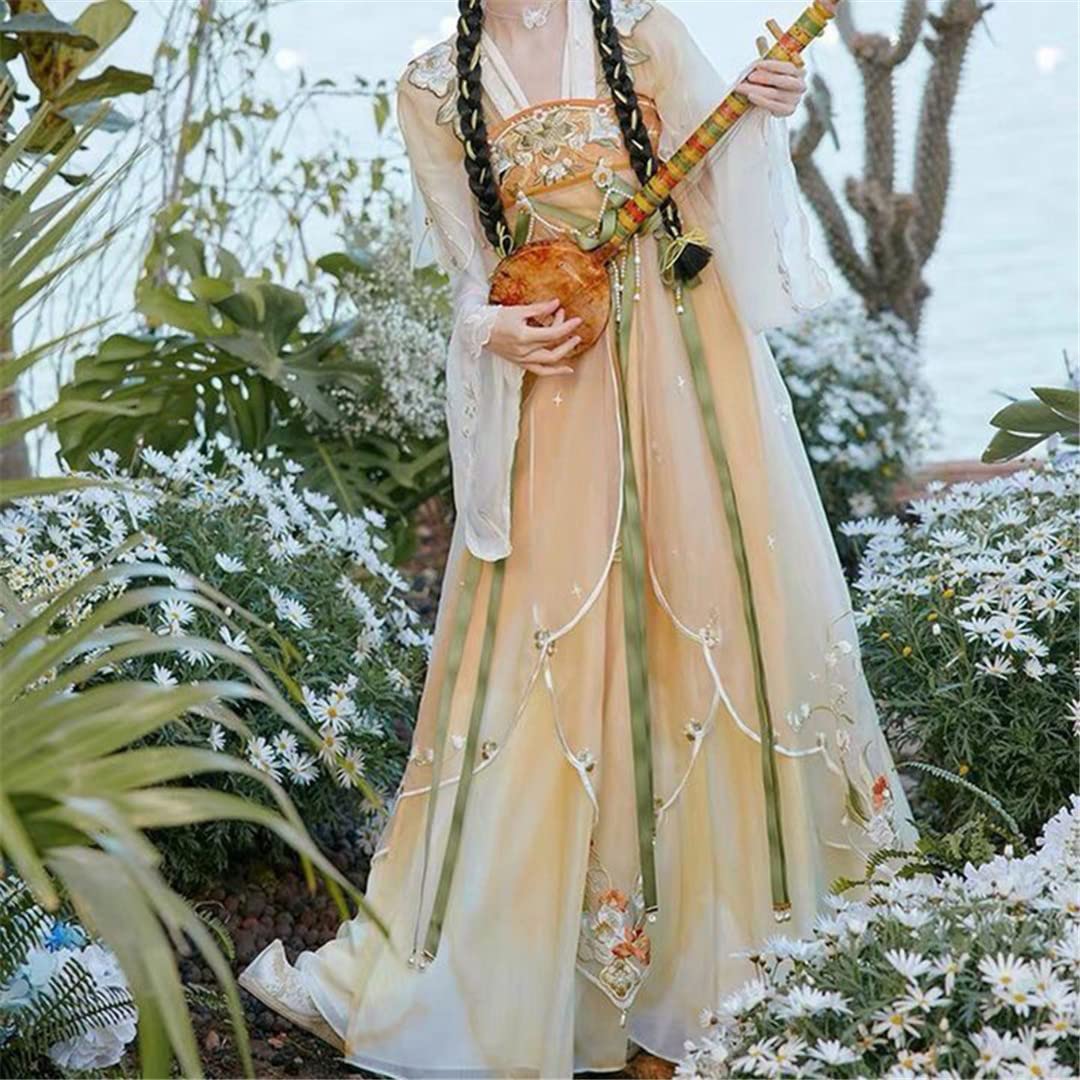 slim fit dress slacks 【Hanfu】Golden Blossom Radiance | Qing Style Hanfu main image 1