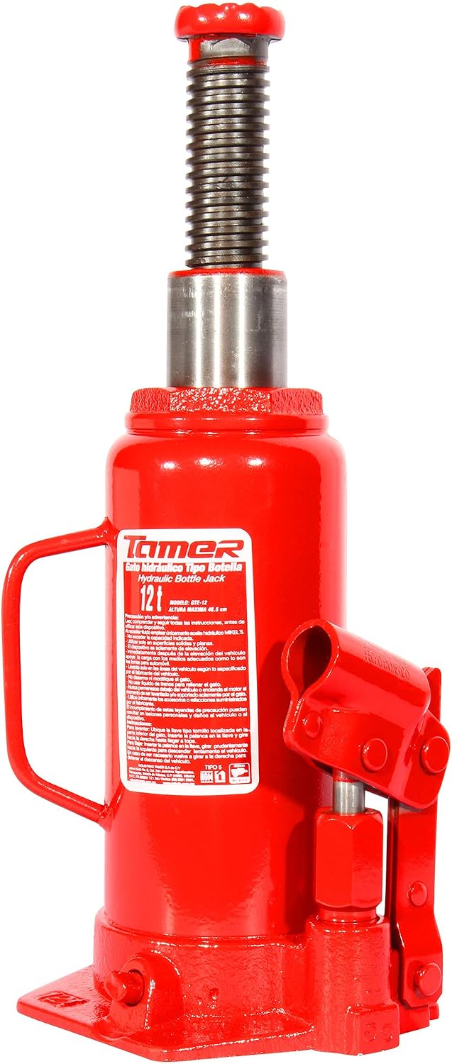 TAMER GTE-12-US Hydraulic Bottle Jack with Extension Screw 12 Ton