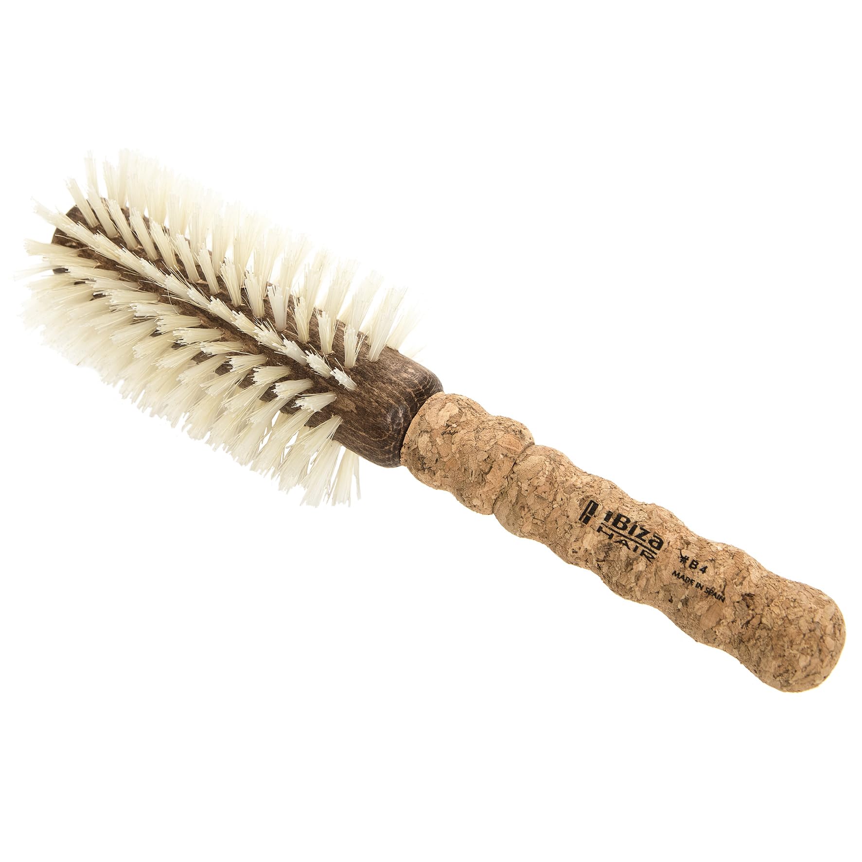 Ibiza Hair - Cepillo redondo - Madera Corcho Eco - B4 Natural - Profesional - Hecho a mano - Large