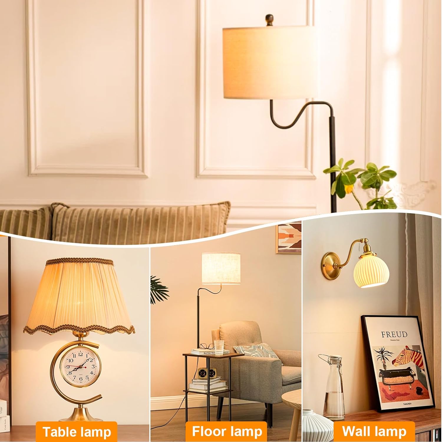 MorningLight 2 Pack A19 3-Way LED Light Bulbs 10 40 60Watt Equivalent, Warm White 2700K, Three Way Dimmable Light Bulbs for 3-Way Lamp Socket(Table Lamp/Desk Lamp) 150/550/800LM, NOT for Touch Lamp