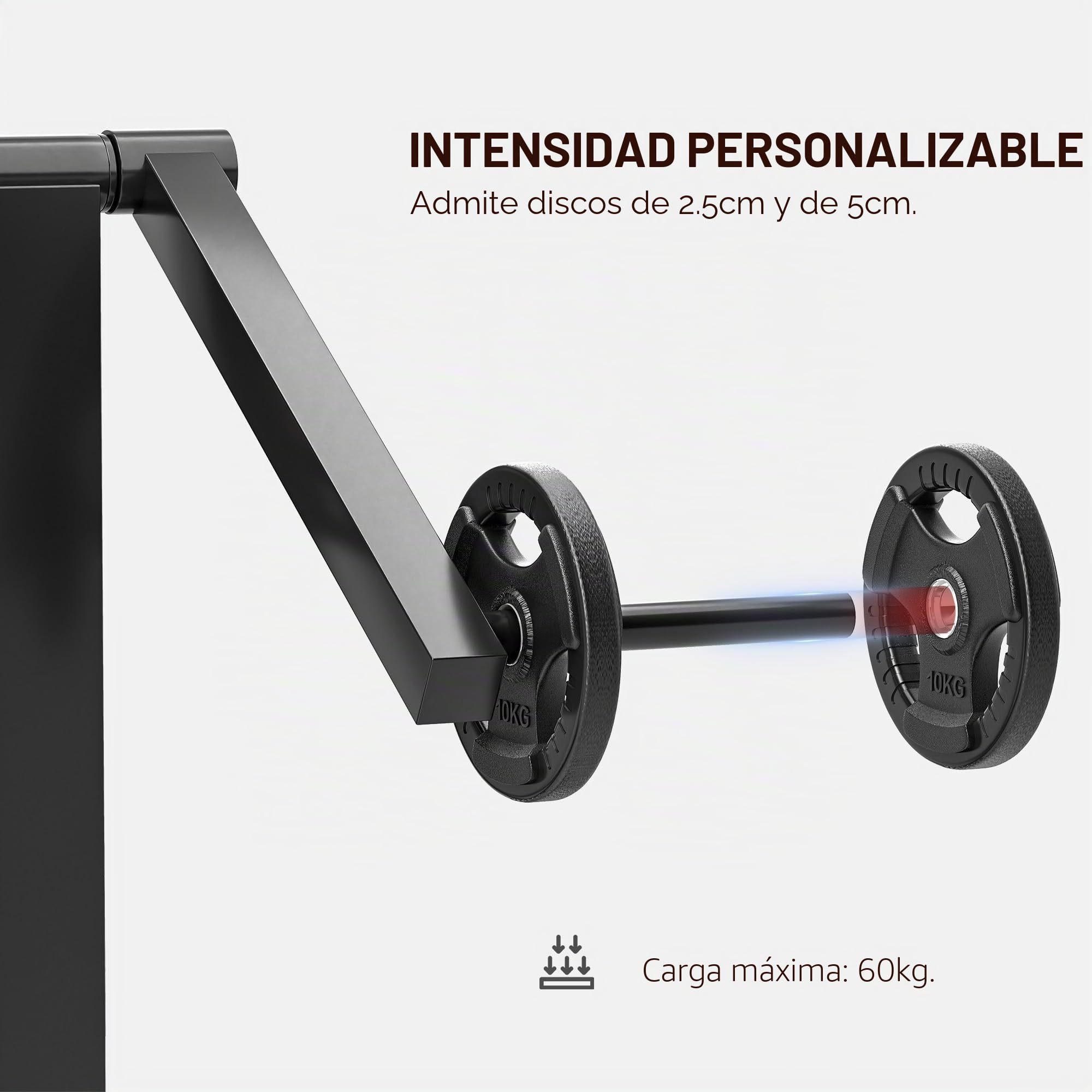 SPORTNOW Banco 2-en-1 para Curl Romano y Tríceps, Banco de Fitness Multifuncional con 5 Niveles de Asiento y 25 Ajustes, Negro | Banco de fitness multifunción, asiento de 5 niveles