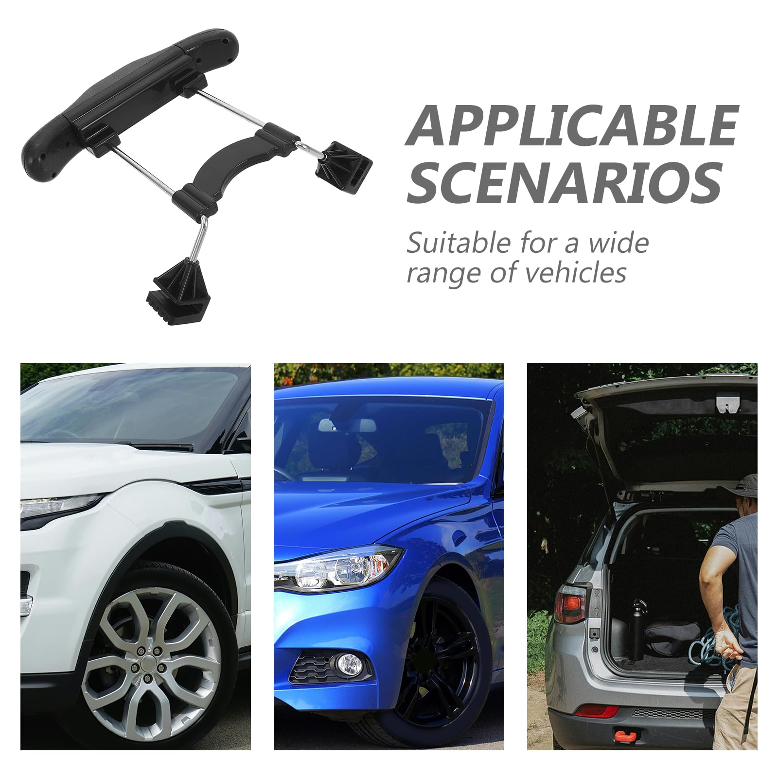 Cabilock Appendiabiti da Sedile per Auto Regolabile in Plastica Nera, Gancio Posteriore per Poggiatesta, Porta Abiti Multifunzione per Camicie e Giacche, per Viaggi e Organizzazione