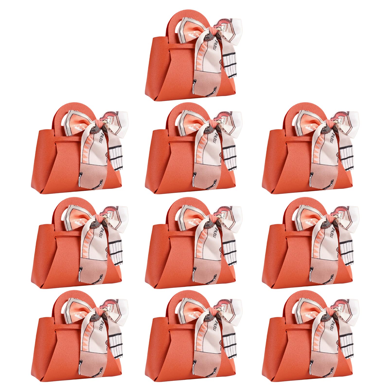 sodeber 10 Pack Practical Leather Carry Case Small Packaging Handbag Small Packaging Box Functional Candy Bag for Candy Jewelry Practical Leather Box