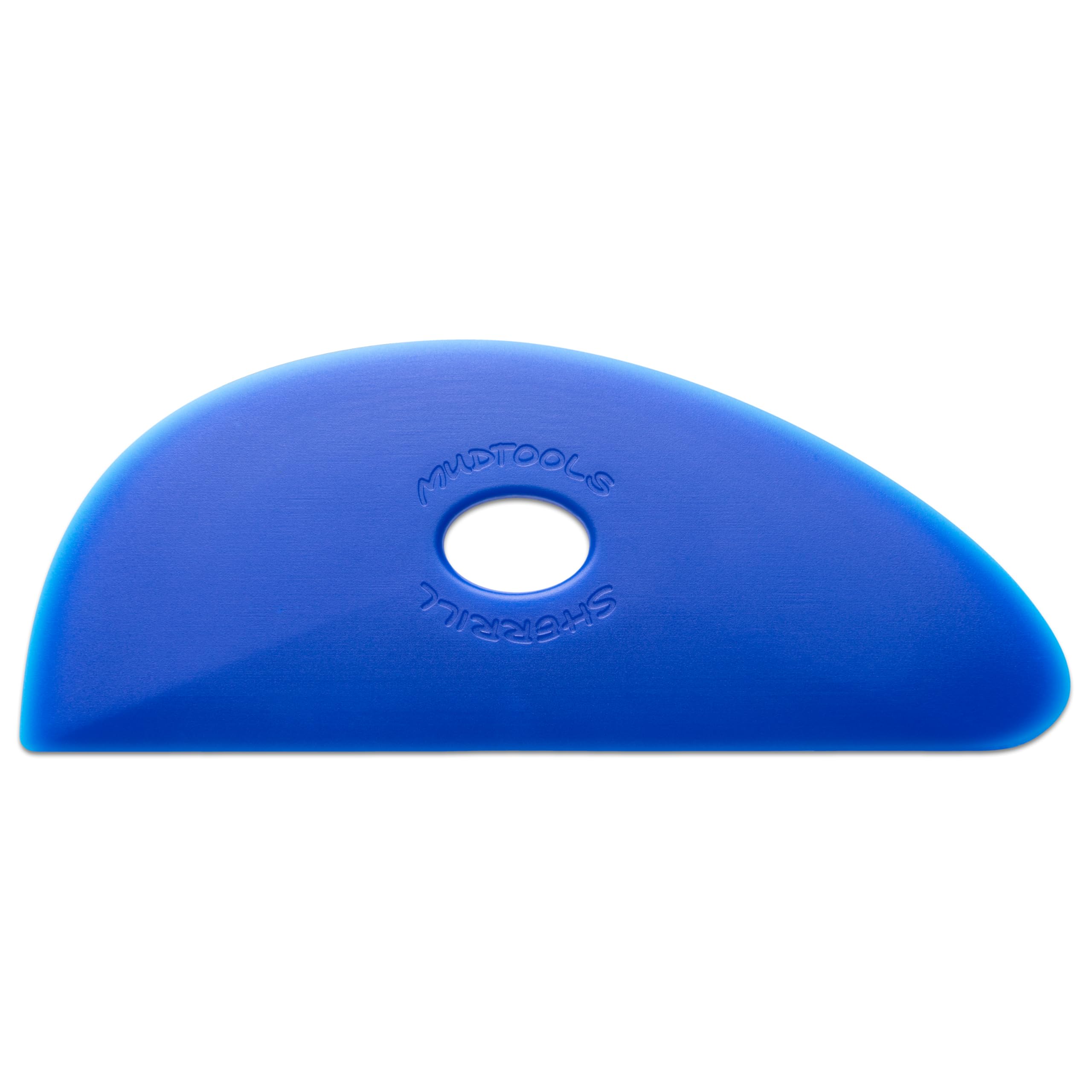 Mudtools Polymère bleu nervuré forme 3 B3 estèque de lissage pour finition céramique
