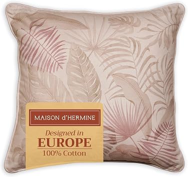 Maison d Hermine Throw Pillow Covers 100% Cotton 20" x 20" - Pack of 1