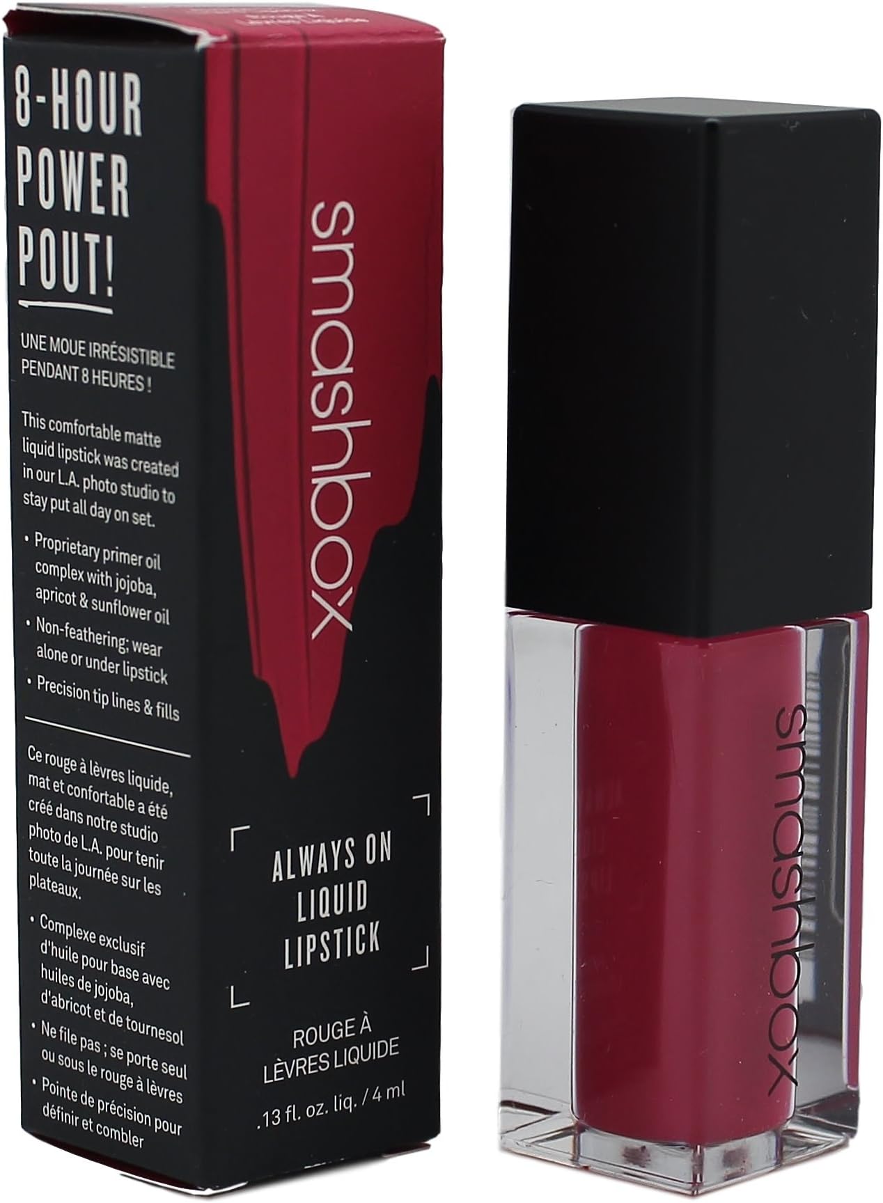 Smashbox Always On Liquid Lipstick, Shockaholic, 0.13 Fluid Ounce