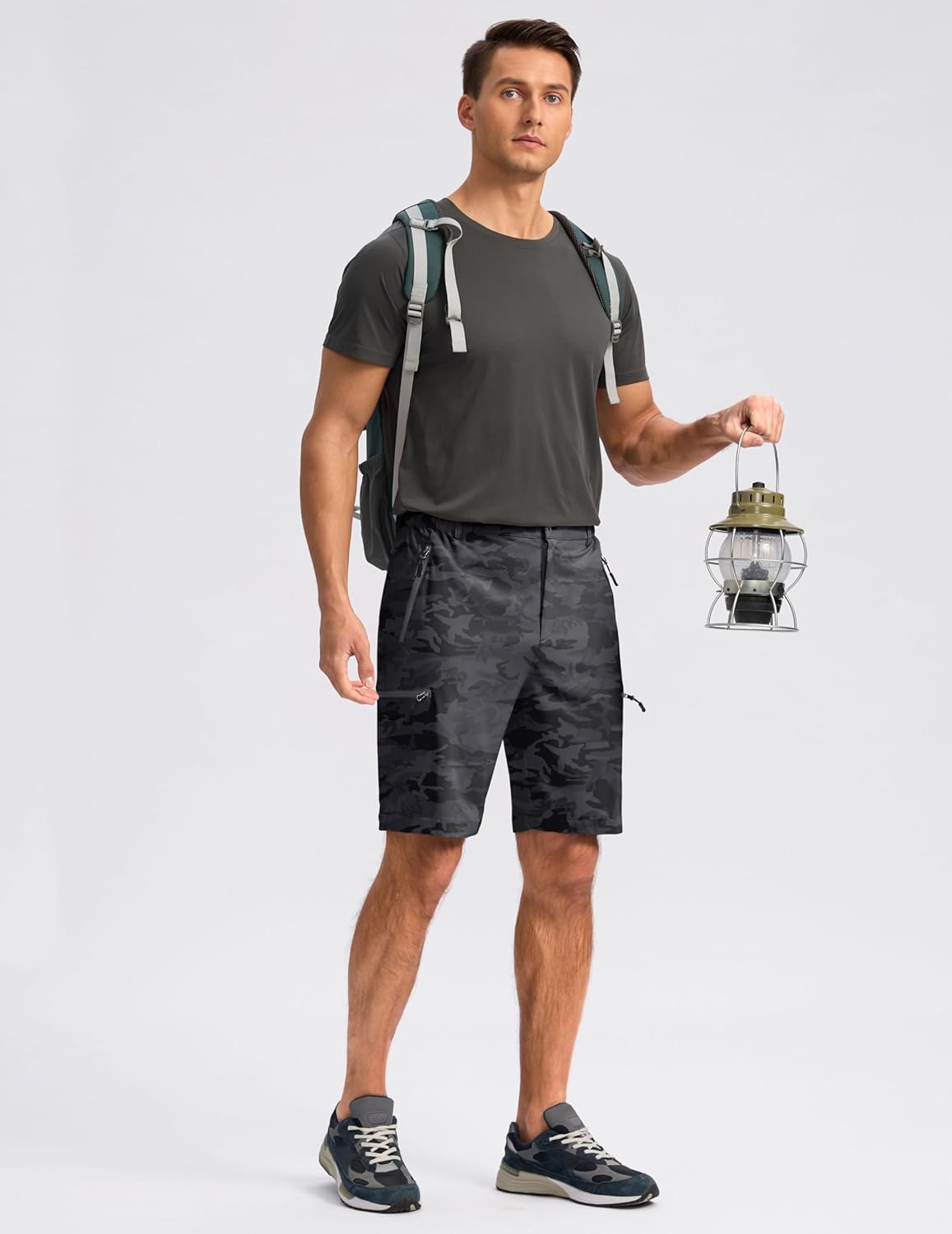 G Gradual Mens Hiking Cargo Shorts with 4 Zipper Pockets 9" Quick Dry Lightweight Casual Work Shorts for Men Golf Fishing - Image 3