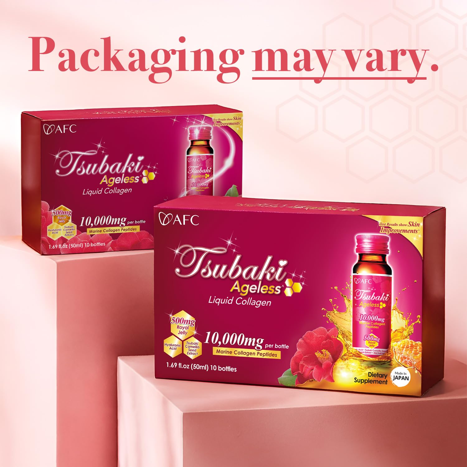 AFC Japan Tsubaki Ageless 10000mg Collagen Drink with Royal Jelly - 3 Pack — Amazon image 7