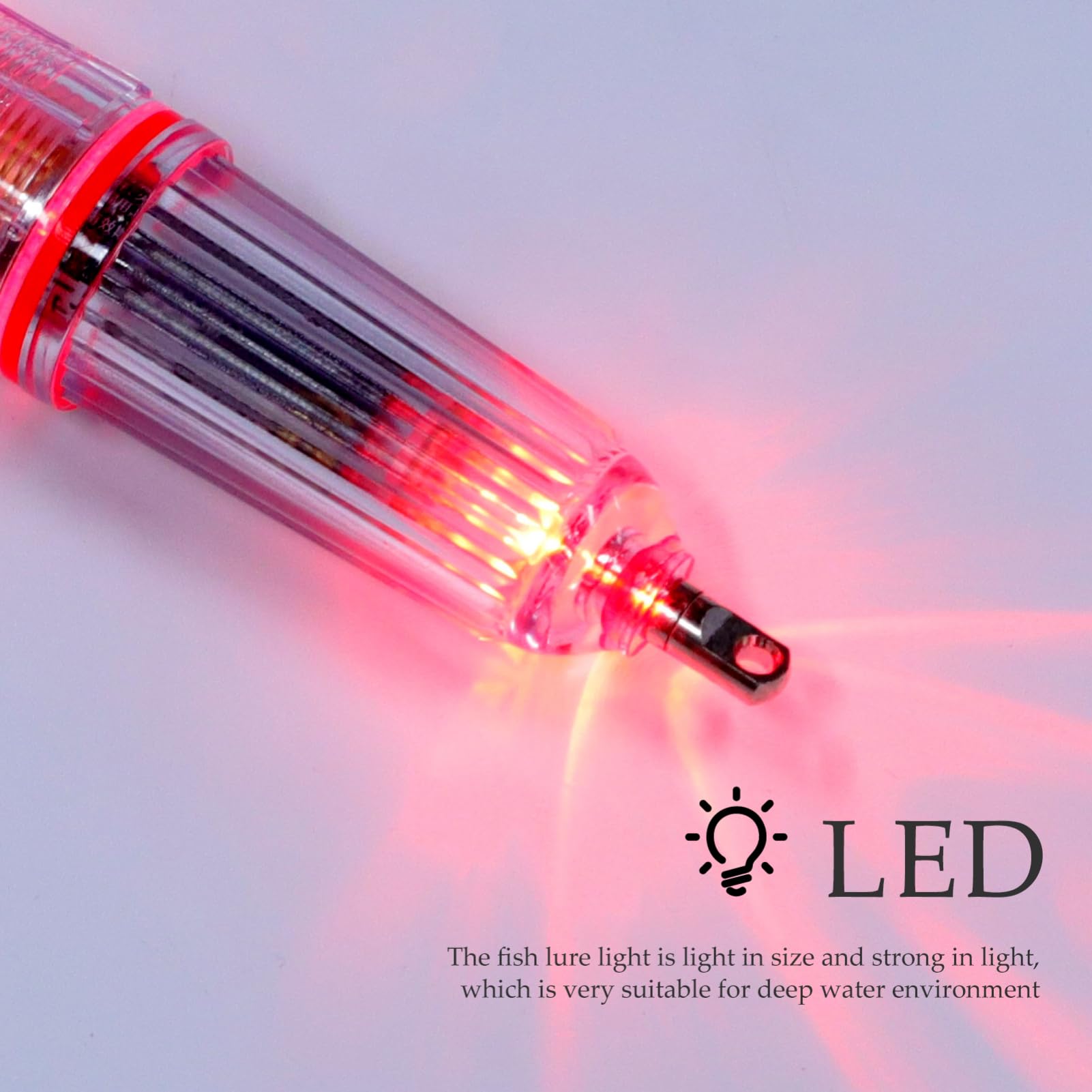 LIOOBO Night Fishing Lights High Submersible Water Marine Lamp Lure for LED Fishing Lighting Fishing Equipment Deep Fishing Lights Fish Attracting Light Night Fishing Accessories Red