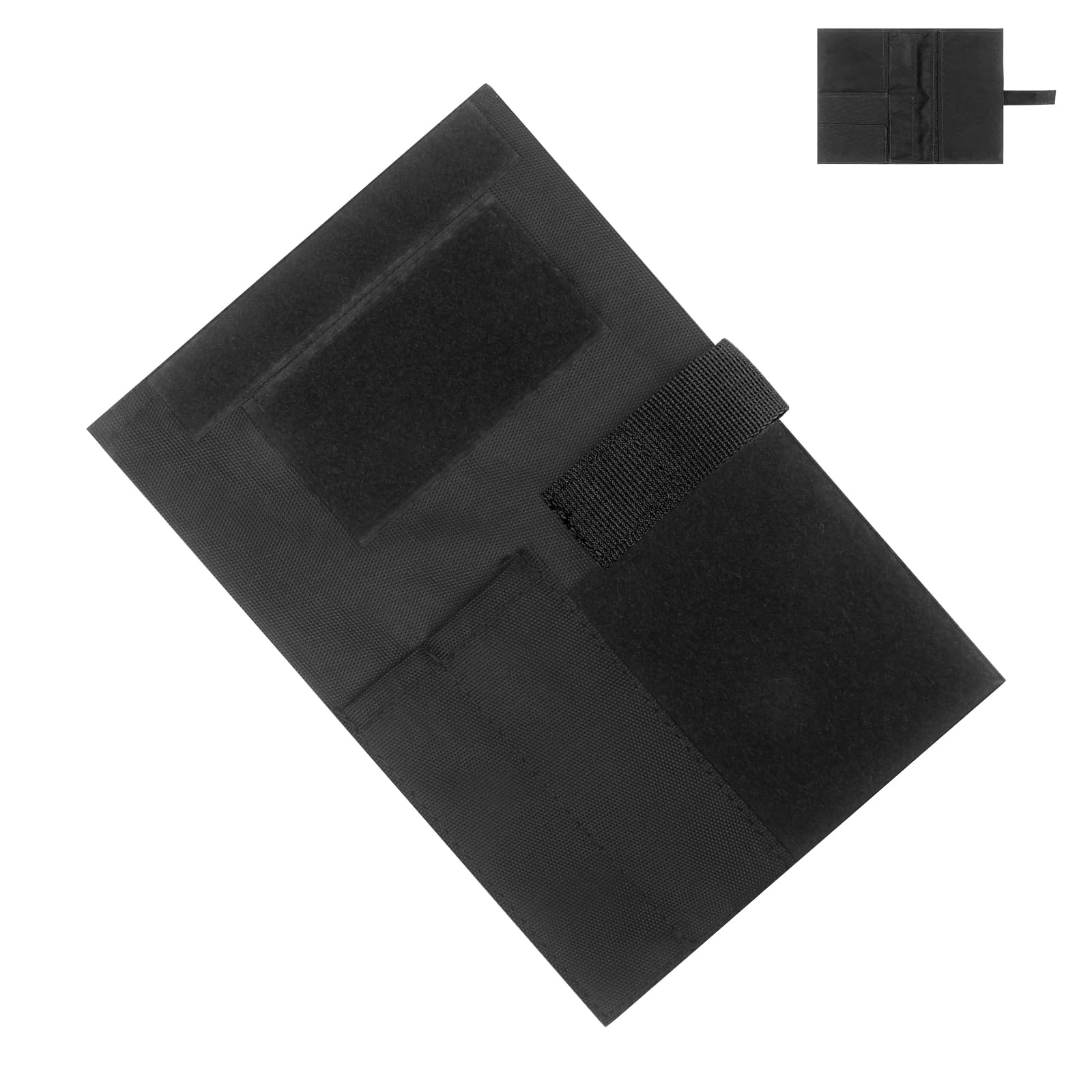 Taktik Outdoor Militärisches Logbuch-Cover, Notebook Ordner Kartenhalter Wasserfestes, Armee-Taktisches Notizbuch, Notizbuch-Kartentasche Book Cover (Schwarz)