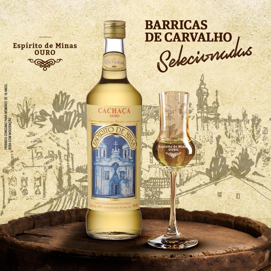 ESPIRITO DE MINAS Cachaca Ouro Reserva Especial (1 x 0.7 l)
