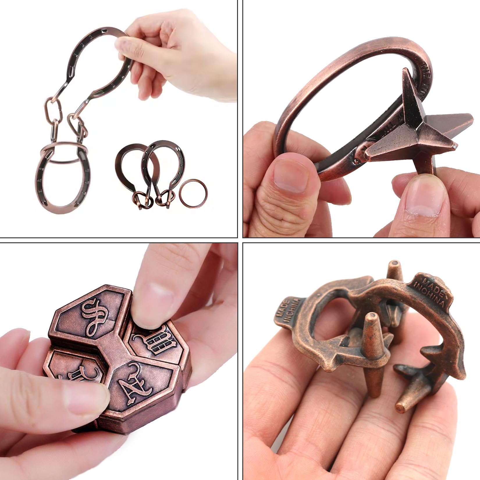 9 jeux de puzzle en métal, jeu de patience à partir de 14 ans | Jeux de puzzle en métal - Idéal pour offrir aux adolescents et aux jeux de puzzle pour adultes