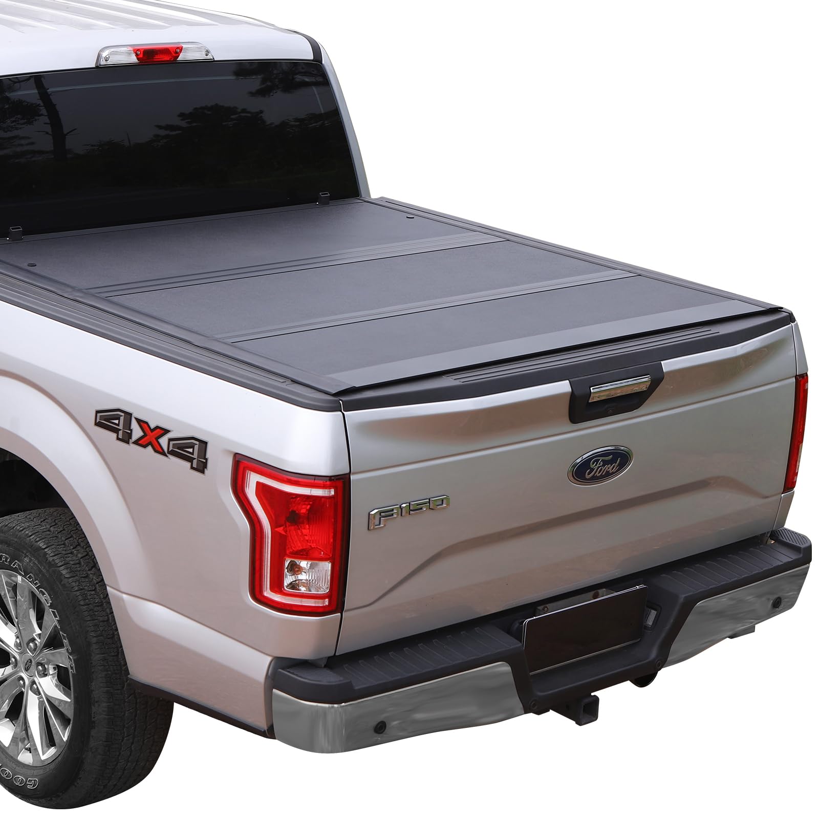 TrailTop Low Profile Hard Folding Truck Bed Top Cover, Compatible with 2015-2025 F150 Pickup 5.5ft Bed