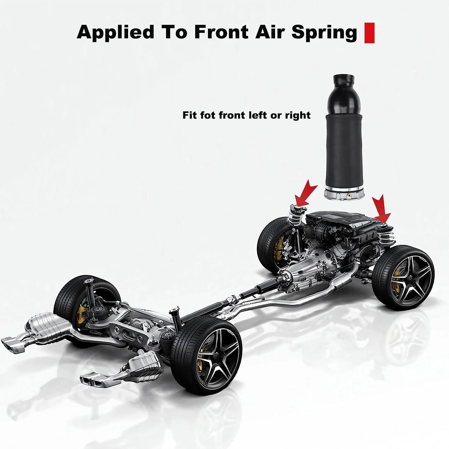 1 pieza de suspensión neumática delantera de resorte de aire de repuesto para 1999 – 2006 A6 C5 2001-2005 Allroad Quattro Wagon C5 4BH Accesorios para coche Parte # 4Z7616051B 4Z7616051D