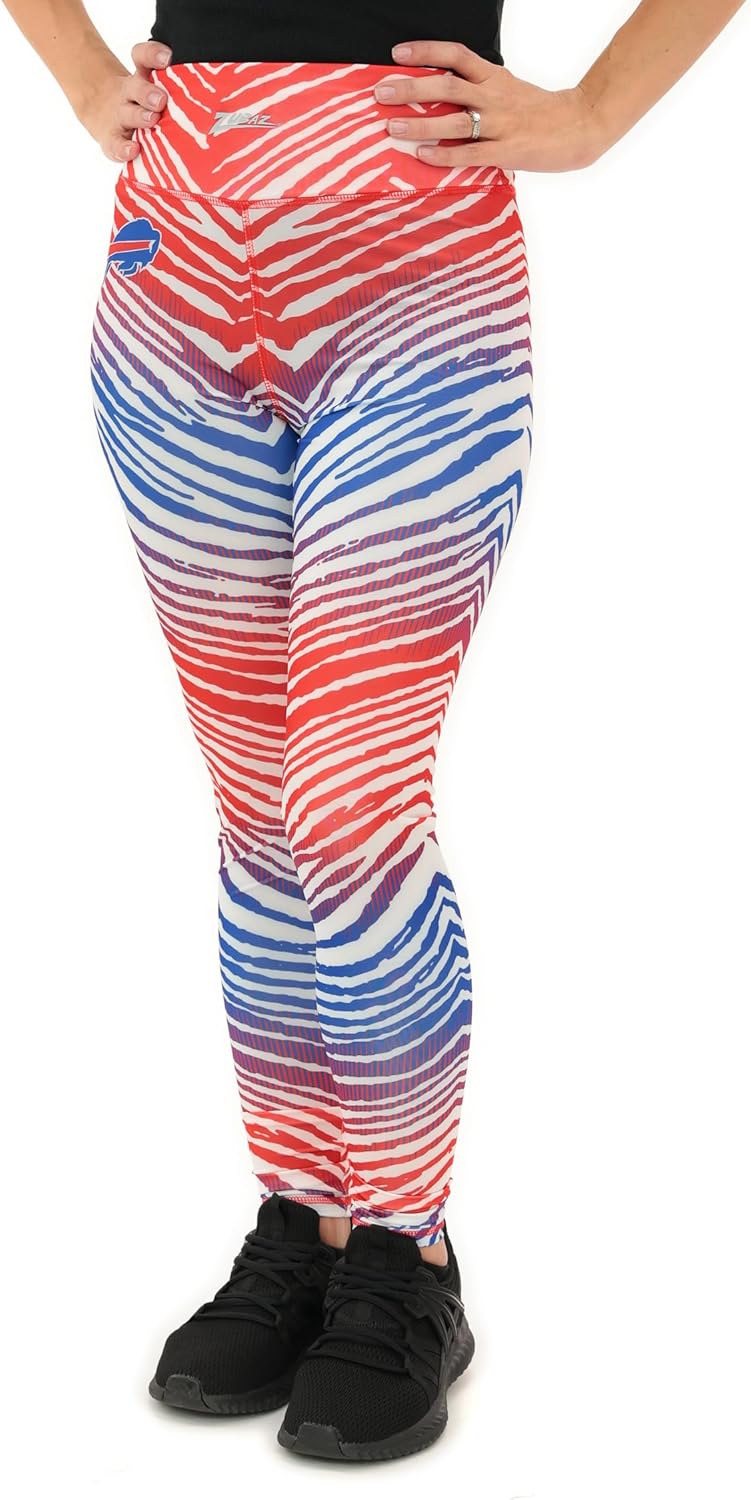Zubaz NFL Women's Full Length High Waist Powermesh Leggings with Pockets (XS - 3XL)