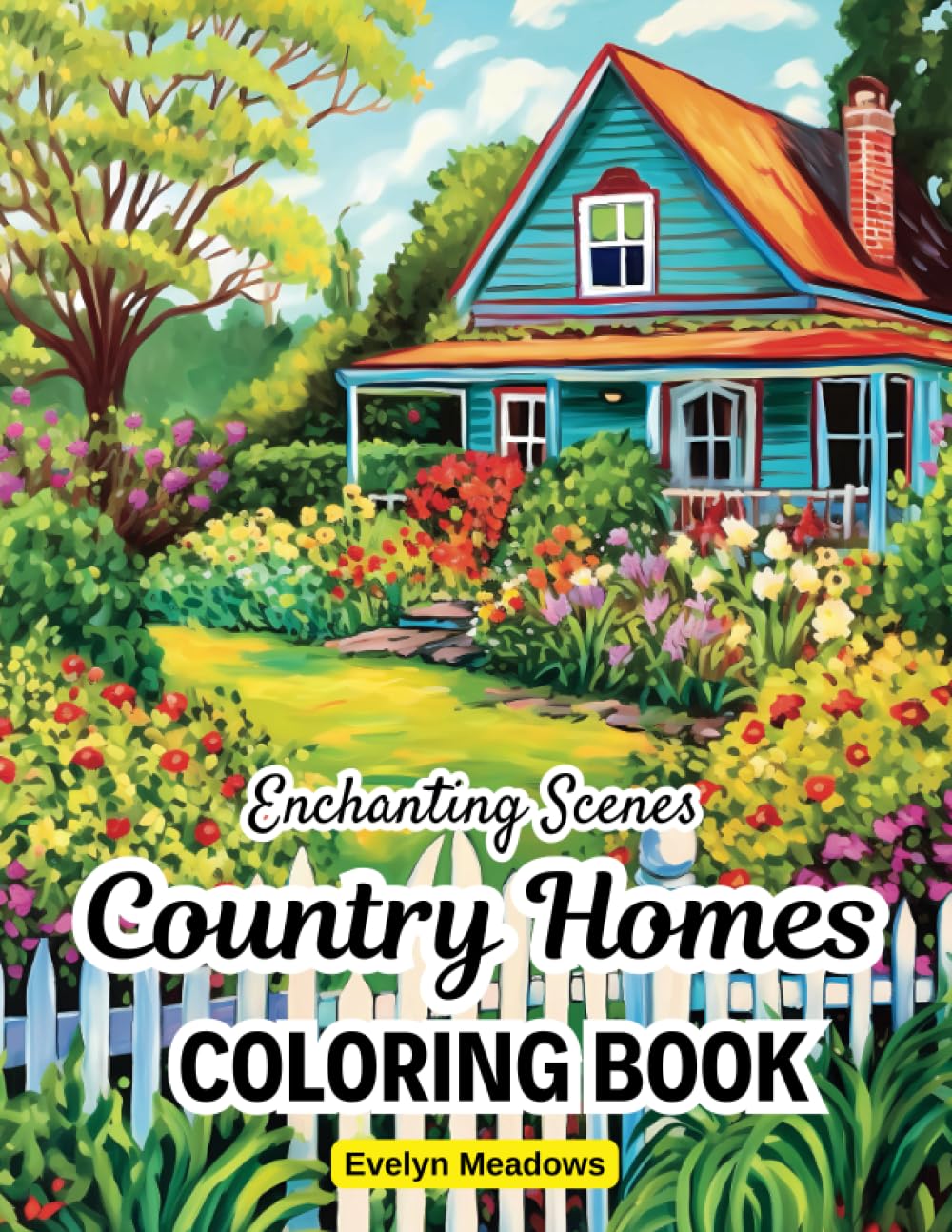 Enchanting Scenes Country Homes Coloring Book: Escape to the Tranquil Countryside: A Relaxing Coloring Book for Teens, Adults, and Seniors | Discover ... as You Embark on a Serene Artistic Adventure