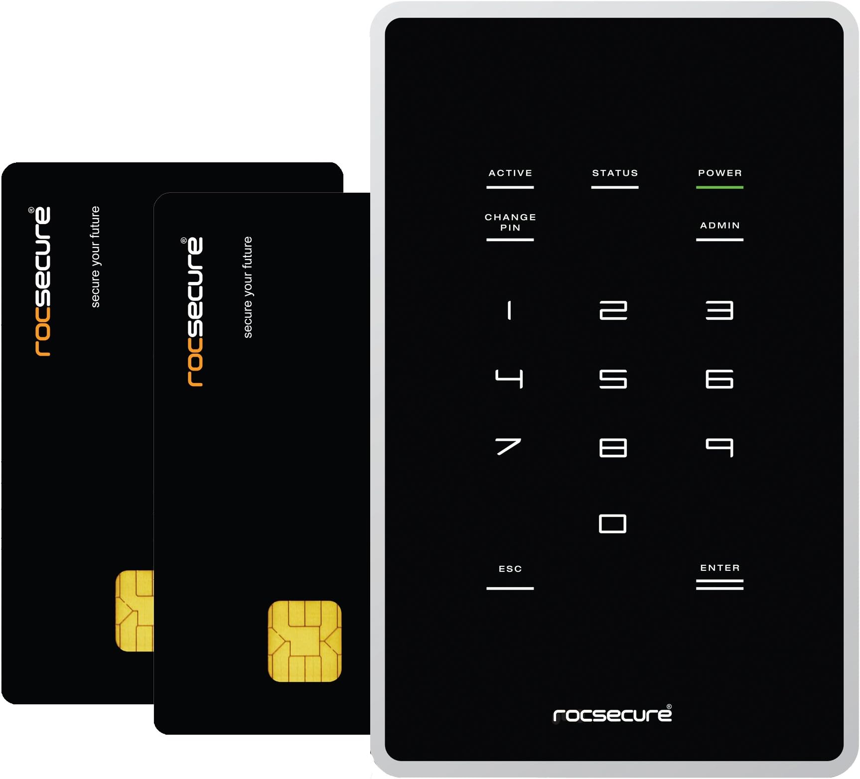 Rocstor Amphibious X7 Mobile Encrypted USB 2.0 Hard Drive with Two-Factor Authentication (K20AP7-BK)