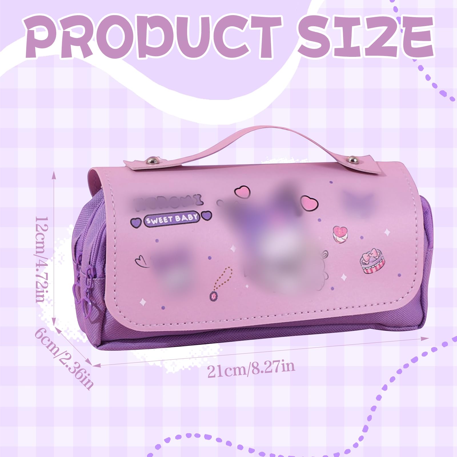 Kanfyyl Kurromi Pencil Case, Purple Kurromi, Large Capacity, Aesthetic Design Pencil Case with Compartments Gifts Suitable for Girls - Image 2