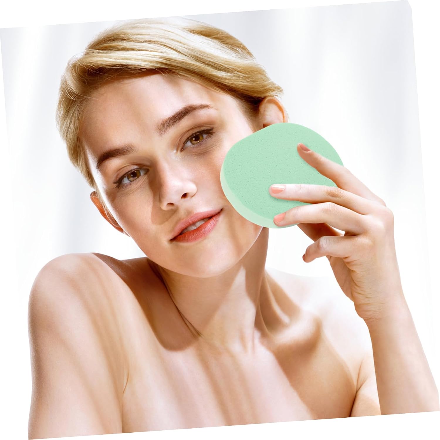 4pcs Oval Face Cleaning Sponge for Daily Washing and Makeup Removal image 5