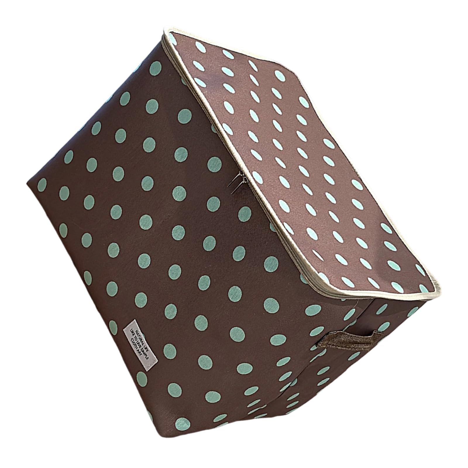 MCAOAL Foldable Fabric Storage Box with Covered Lid and Side Handles for Home Closet, Clothing, and Bedding Storage Needs Fabric Box Zippered Closet Organizers