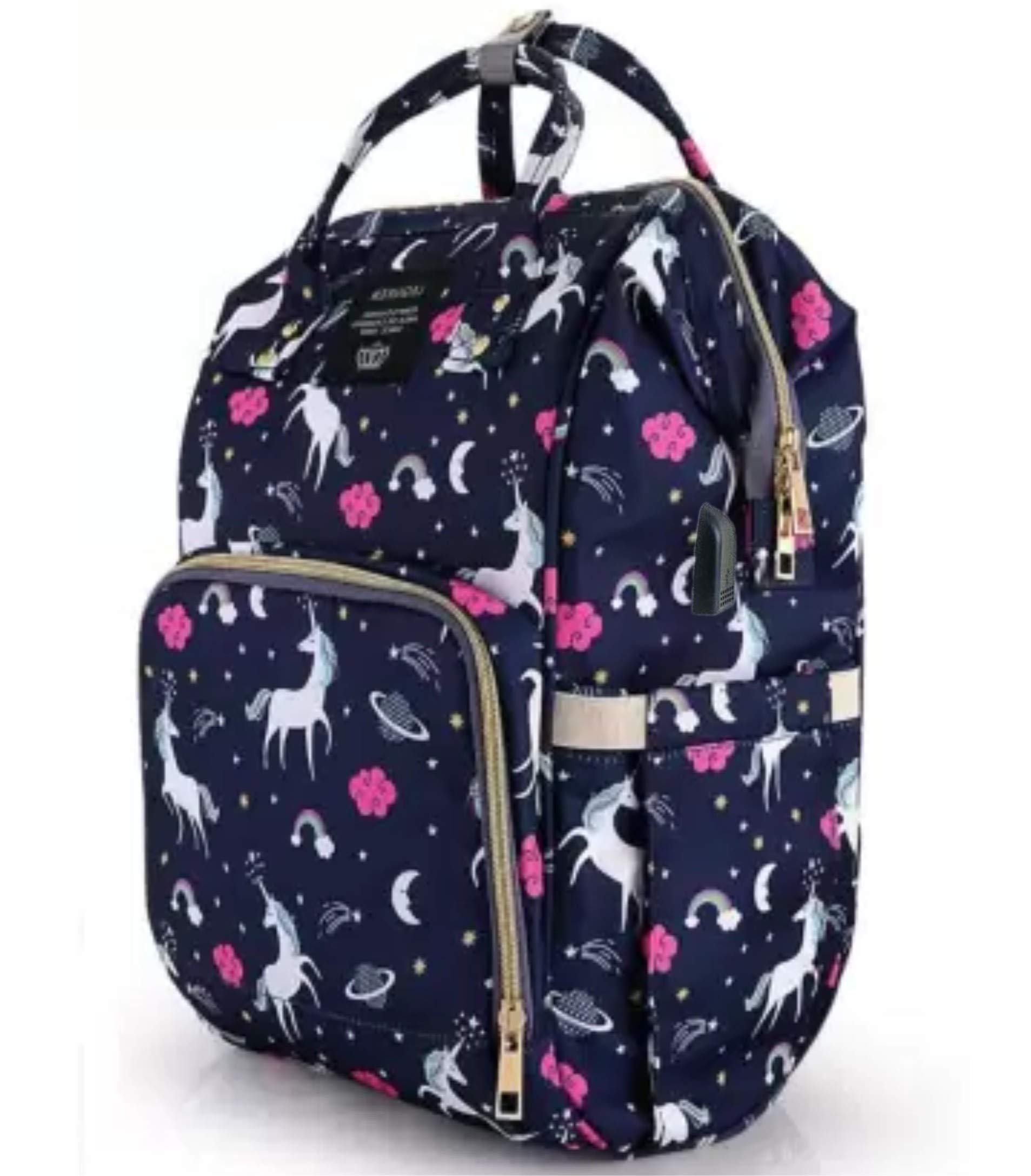 Mom's Pride Waterproof 25 L New and Fashionable Diaper Bag for Mothers and Baby for Travelling - Stylish Bagpack (Blue)-image-36