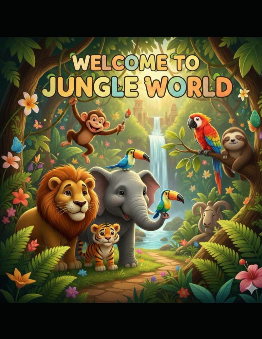 COLORING BOOK: WELCOME TO JUNGLE WORLD