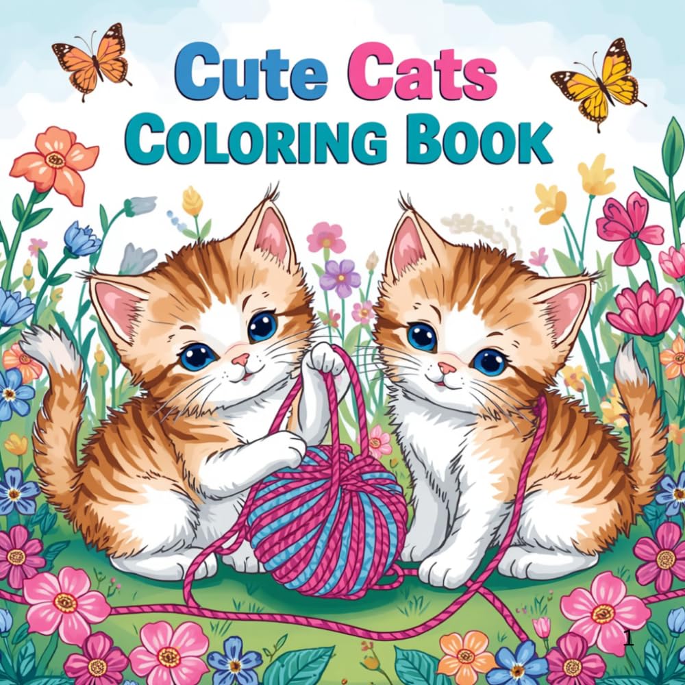 Fluffy Cats Coloring Adventure ;refered with lovely images.: fun with cute cat coloring book