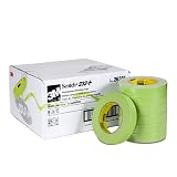 3M 233+ Crepe Paper Performance Masking Tape, 250 Degree F Performance Temperature, 25 lbs/in Tensile Strength, 60 yds Length x 1" Width (Case of 24) – view 8