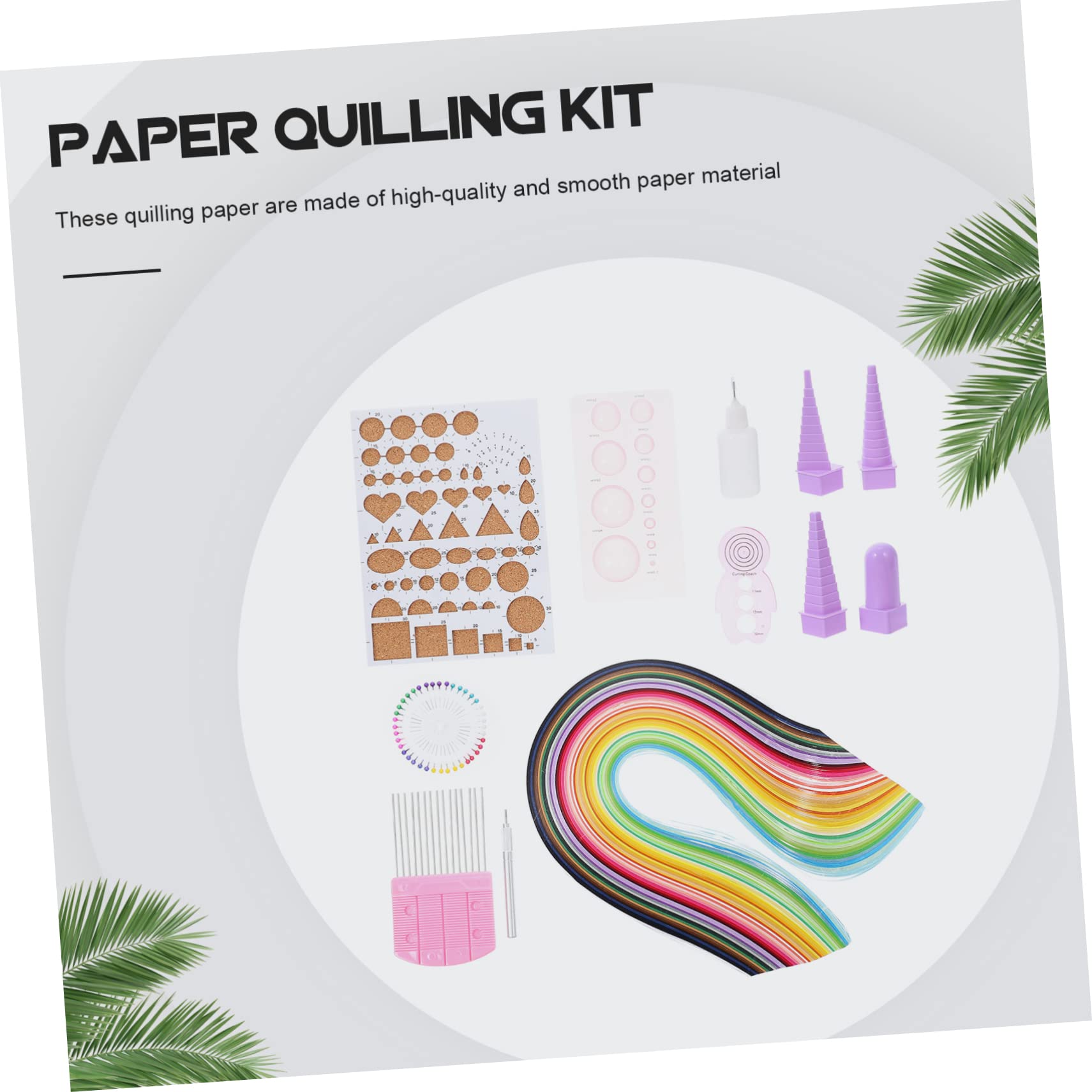 Tofficu Papierquilling Satz für Kinder und Anfänger, 1 Satz, Selbstgemacht