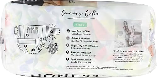 Miniatura 5 de The Honest Company - Pañales desechables ecológicos y de primera calidad Pandas tamaño 5 27 libras 20 unidades