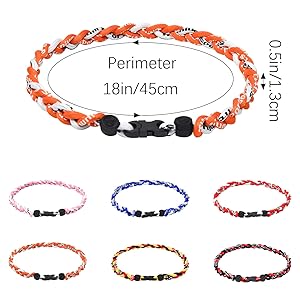Collares Béisbol 20 Unidades - Trenzados Nailon Y Silicona 18 Pulgadas