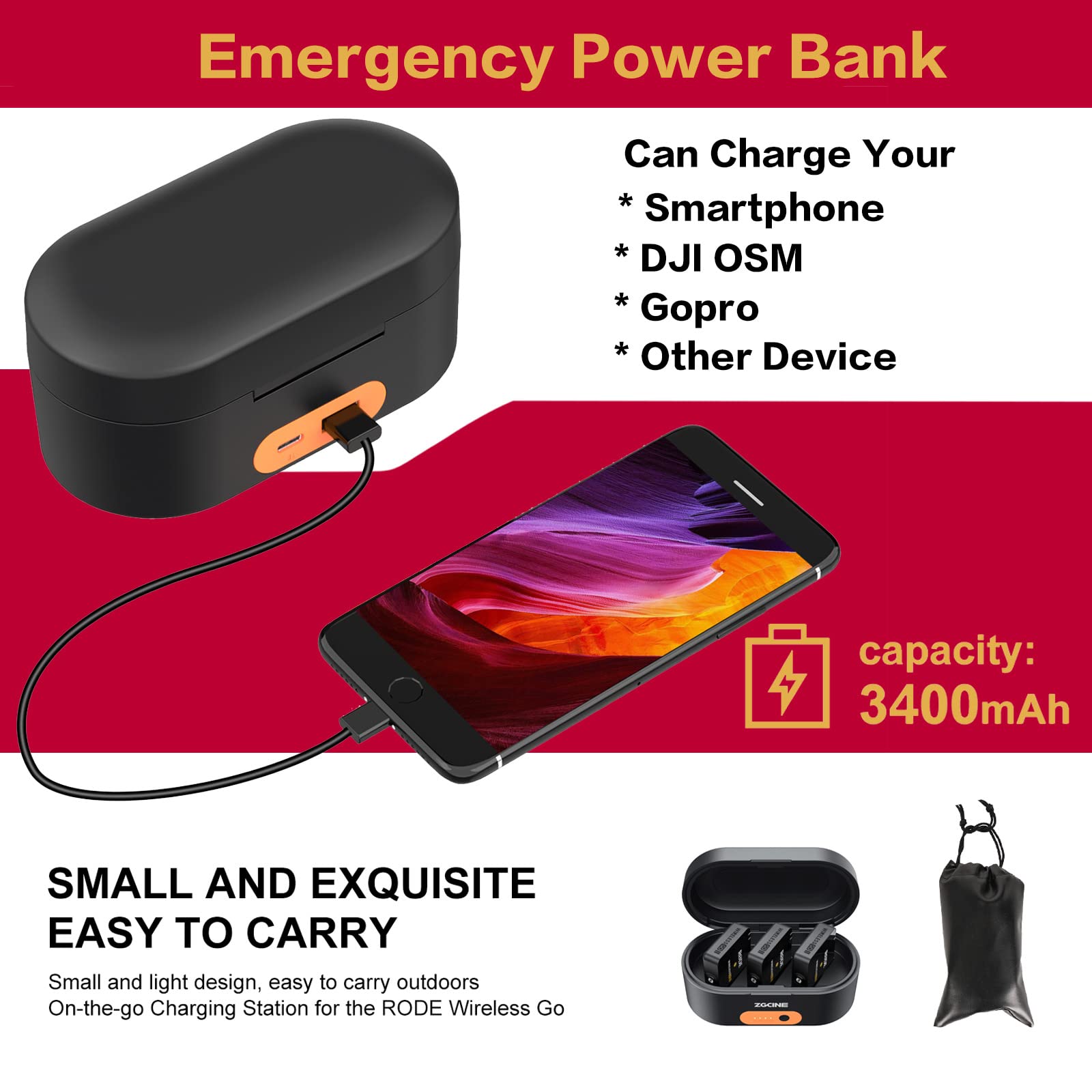 Amazon.co.jp: GDV互換/交換用ワイヤレス充電ケースポータブル充電
