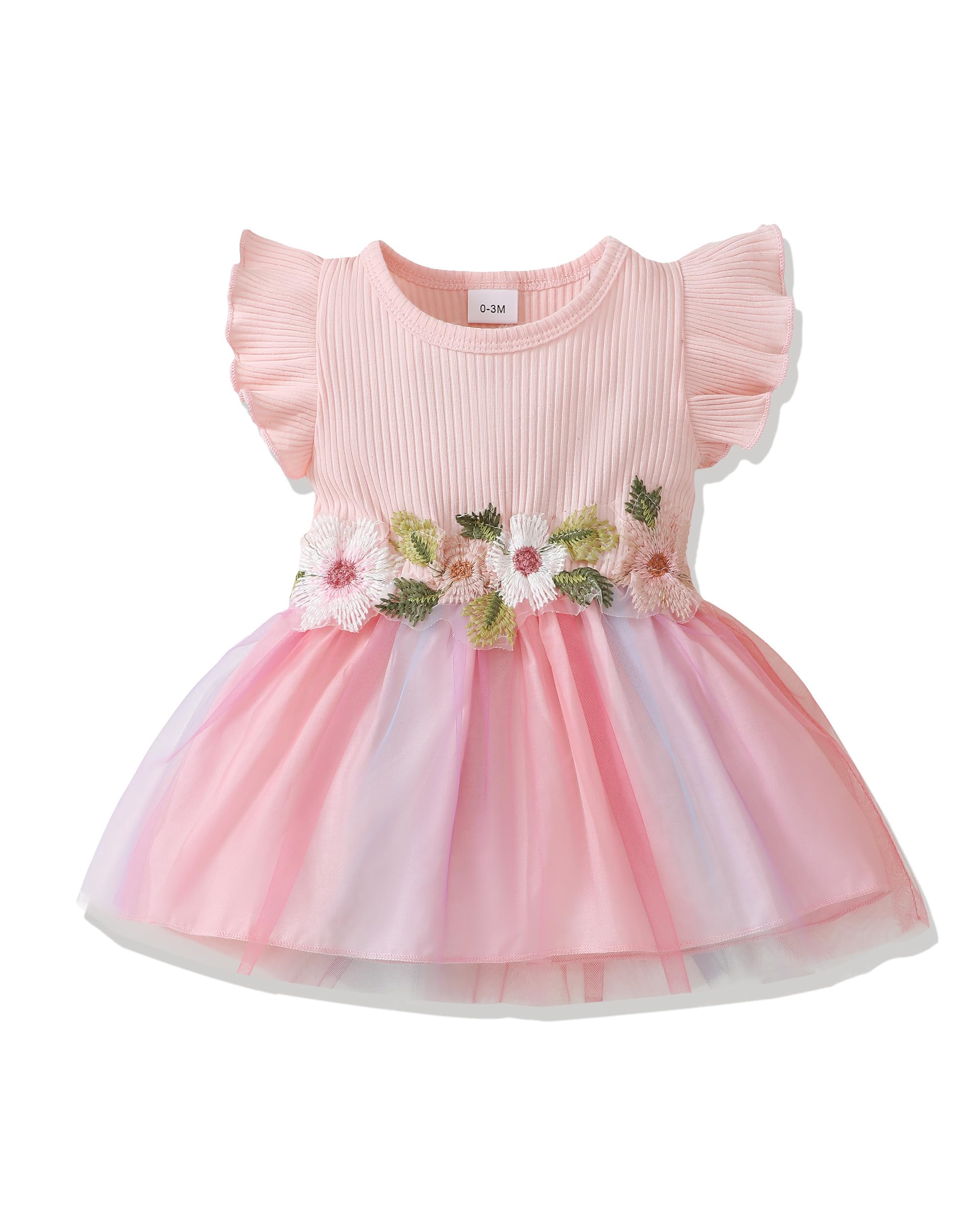 SODLON Newborn Baby Girl Clothes Dresses Outfits Gifts Romper Top Overalls Dress Suspender Skirt Sets for Infant Girls