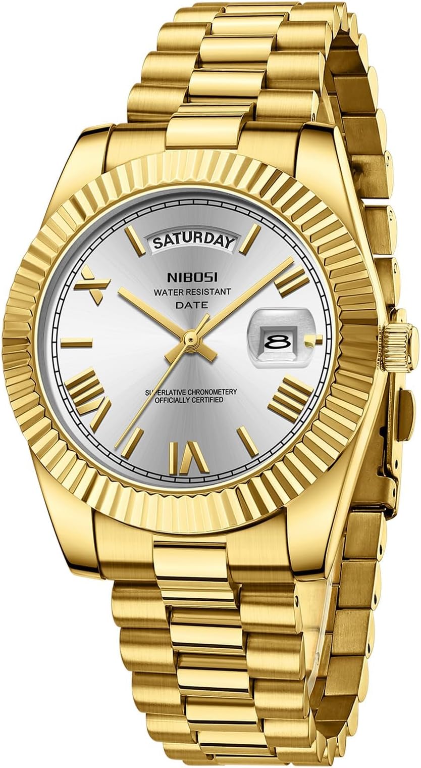 Men Watches Analog Quartz Stainless Steel Watches for men Waterproof Business Classic Desiger Wrist Watch Day&Date