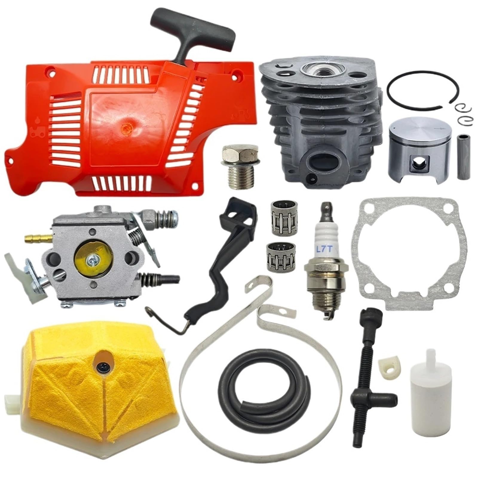 Kit de arranque de pistón de cilindro for h/u/s/q/v/a/r/n/a, 55, 51, 46mm, filtro de aire de carburador, ajustador de banda de freno de cadena, pieza de repuesto de motosierra