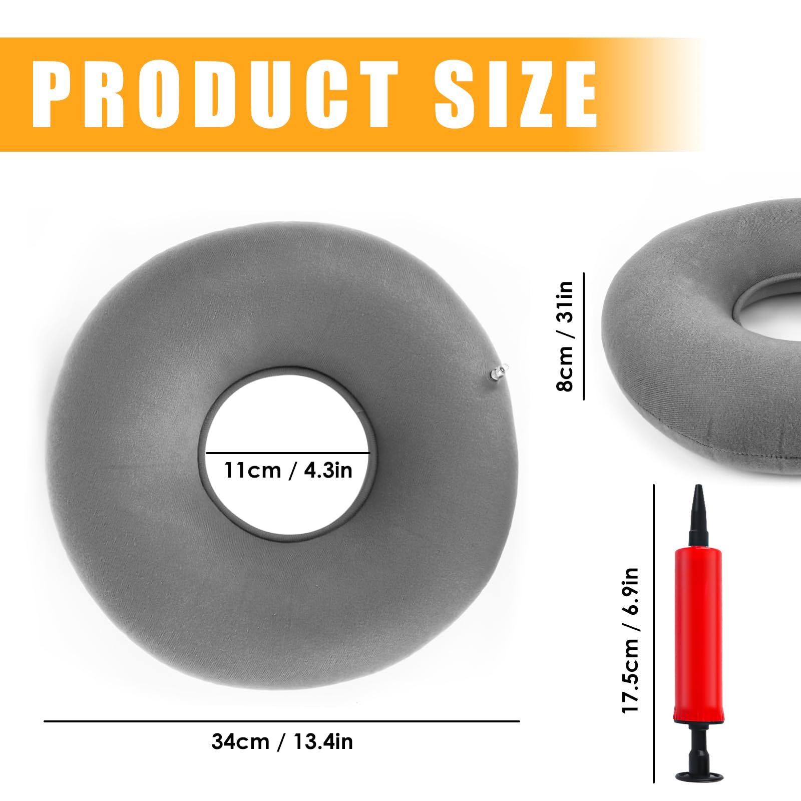 Opblaasbare Donut Kussen - Rond / Body Positioner