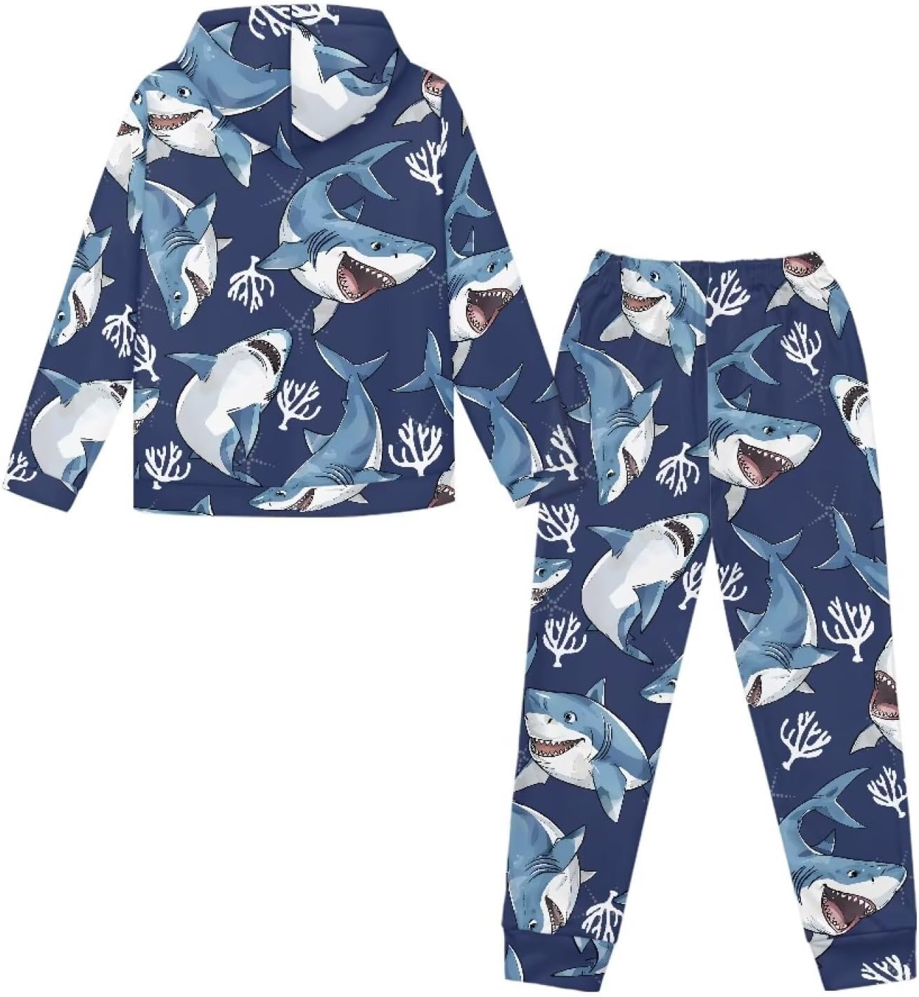 Boys Clothes Long Sleeve Hoodie Sweatshirt and Sweatpants 2Pcs Fall Winter Outfits for 2-12 Years