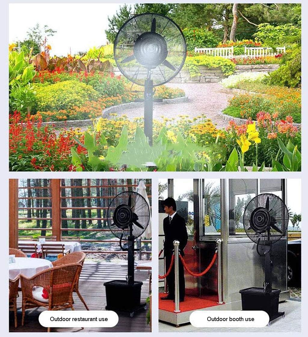 32" Stand Fan - Black Pedestal Fan,Oscillating 3 Wind Speed,Quiet for Home and Office Stainless Steel Industrial Fan with Water Tank